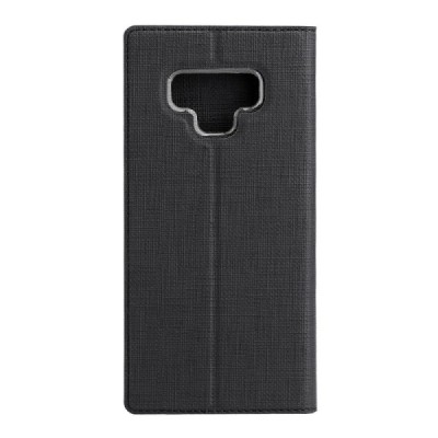 Samsung Galaxy Note 9 (N960F) „Vili“ atvērams melns ādas maciņš | Vacins.lv