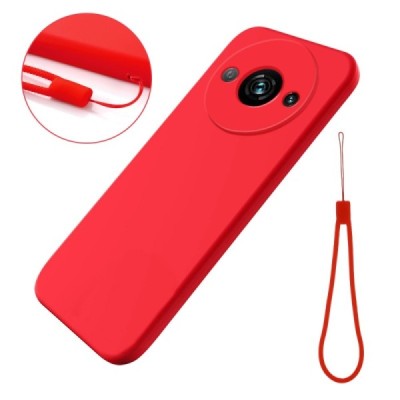 Xiaomi Redmi A3 (Poco C61) Shell cieta silikona (TPU) apvalks - sarkans | vacins.lv