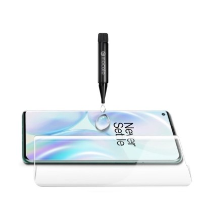 OnePlus 8 Pro „Amorus“ UV Liquid усиленная защита,  прозрачное защитное стекло с полным покрытием | Vacins.lv