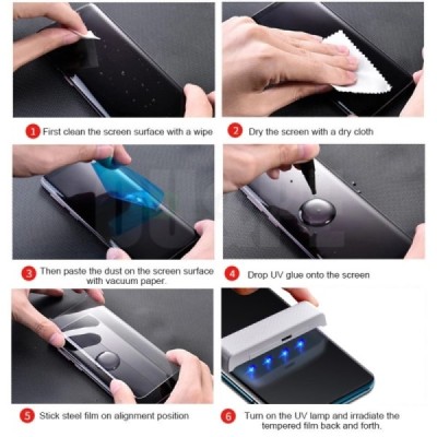 OnePlus 8 Pro „Amorus“ UV Liquid усиленная защита,  прозрачное защитное стекло с полным покрытием | Vacins.lv