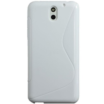 HTC Desire 610 balts cieta silikona futrālis / Vacins.lv