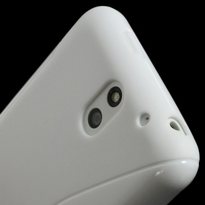 HTC Desire 610 balts cieta silikona futrālis / Vacins.lv