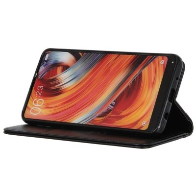 Xiaomi Redmi A3 (Poco C61) чёрный кожаный чехол-книжка | Vacins.lv