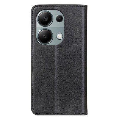 Xiaomi Redmi Note 13 Pro 4G (Poco M6 Pro) „Split“ sērijas melns atvērams maciņš, maks | Vacins.lv