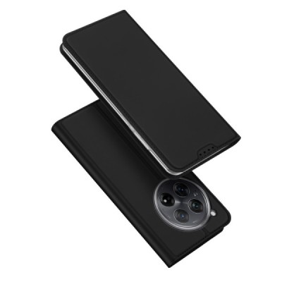 „Dux Ducis“ Skin серии OnePlus 12 чёрный кожаный чехол-книжка | Vacins.lv