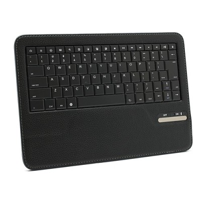 Samsung Galaxy Note 10.1 N8000 ādas atvēramais melns maciņš ar bluetooth tastatūra / Vacins.lv