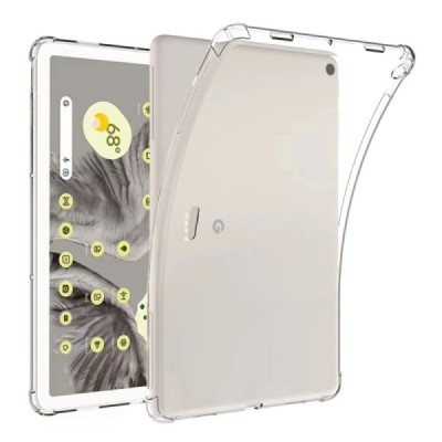 Google Pixel Tablet pastiprinātas aizsardzības cieta silikona (TPU) dzidrs apvalks | Vacins.lv