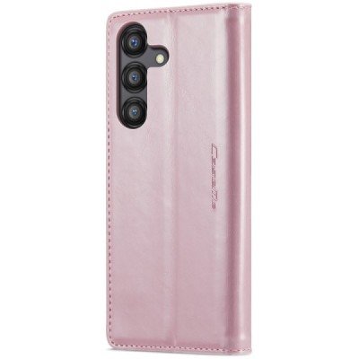 Samsung Galaxy A55 5G (SM-A556) CaseMe Leather открываемый, розового цвета, кожаный чехол – книжка | Vacins.lv