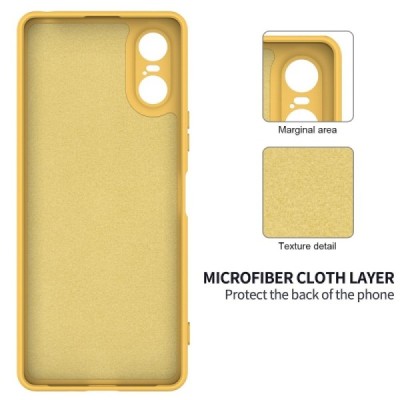 Sony Xperia 1 VI Shell cieta silikona (TPU) apvalks - dzeltens | vacins.lv