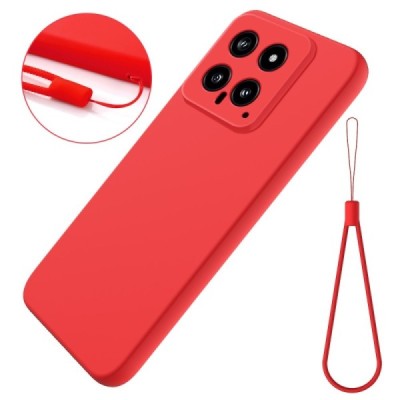 Xiaomi 14 Shell cieta silikona (TPU) apvalks - sarkans | vacins.lv