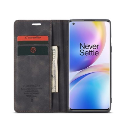 OnePlus 8 Pro CaseMe Retro открываемый, Чёрного цвета, кожаный чехол – книжка | Vacins.lv