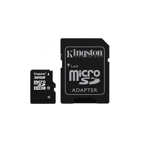 „Kingston“ MicroSD atminties kortelė - 32 Gb (10 Klasė) + SD adapteris