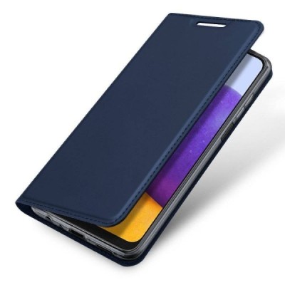 Samsung Galaxy A55 „Dux Ducis“ Skin sērijas tumši zils ādas atvērams maciņš | Vacins.lv