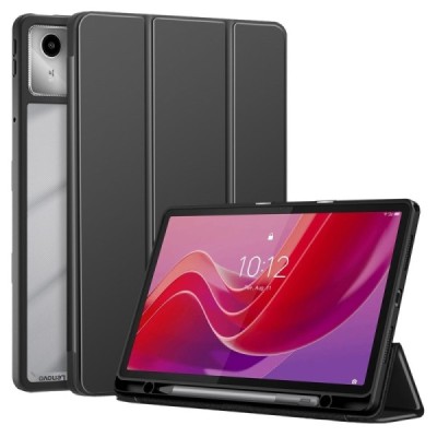 Lenovo Tab M11 (Xiaoxin Pad 11 2024) „Deluxe“ atvēramais melns maciņš | Vacins.lv