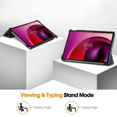 Lenovo Tab M11 (TB330FU) серый кожаный чехол-книжка (складной) | Vacins.lv