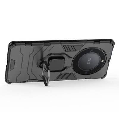 Huawei Honor Magic 5 Lite (Honor X40, X9a) „Kickstand“ pastiprinātas aizsardzības melns apvalks | Vacins.lv