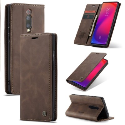 Xiaomi Mi 9T (Mi 9T Pro) CaseMe Retro solīds atvēramais ādas brūns maciņš - maks | Vacins.lv