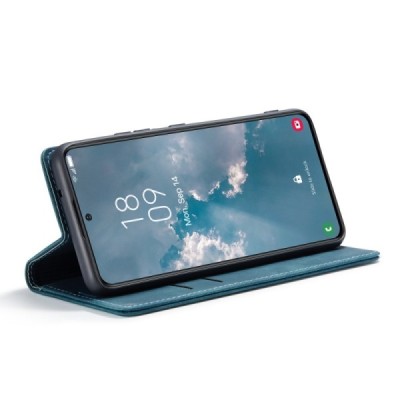 Samsung Galaxy S23 (SM-S911) CaseMe Retro открываемый, зелёного цвета, кожаный чехол – книжка | Vacins.lv
