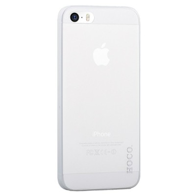 Hoco Thin Apple iPhone 5S balts dzidrs plastmāsas plāns futrālis / Vacins.lv