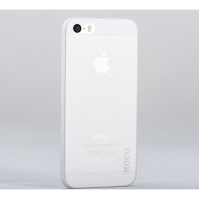 Hoco Thin Apple iPhone 5S balts dzidrs plastmāsas plāns futrālis / Vacins.lv