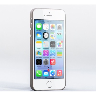 Hoco Thin Apple iPhone 5S melns dzidrs plastmāsas plāns futrālis / Vacins.lv