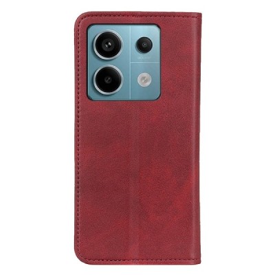 Xiaomi Redmi Note 13 Pro 5G (Poco X6 5G) „Split“ красный кожаный чехол-книжка | Vacins.lv