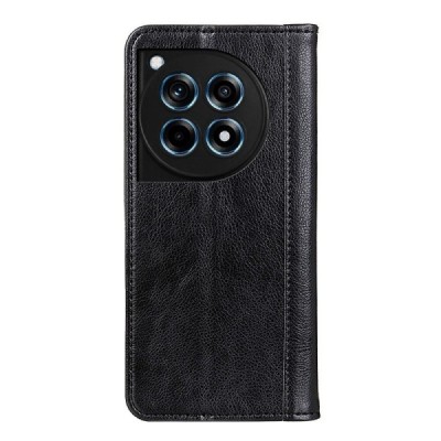 OnePlus 12R (Ace 3) melns ādas atvērams maciņš ar magnetu | Vacins.lv