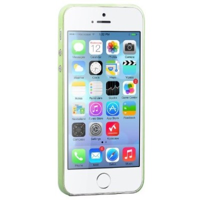 Hoco Thin Apple iPhone 5S zaļš dzidrs plastmāsas plāns futrālis / Vacins.lv
