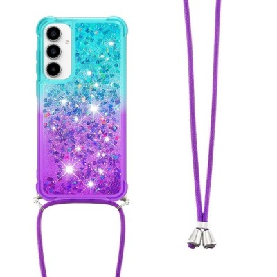 Samsung Galaxy A55 5G (SM-A556) „Strap“ Shine cieta silikona (TPU) piparmētru violeta apvalks | Vacins.lv