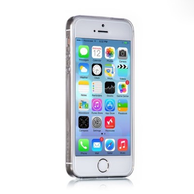 Hoco Light Apple iPhone 5S balts dzidrs silikona futrālis / Vacins.lv