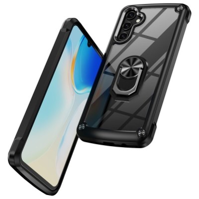 Samsung Galaxy A55 5G (SM-A556) „Fashion“ Kickstand твердый силиконовый прозрачный чехол (TPU) | Vacins.lv