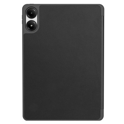 Xiaomi Redmi Pad Pro (Poco Pad) чёрный кожаный чехол - книжка с местом для стилуса | Vacins.lv