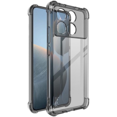 Xiaomi Poco X6 Pro 5G (Redmi K70E) Imak pastiprinātas aizsardzības cieta silikona (TPU) pelēks vāciņš | Vacins.lv