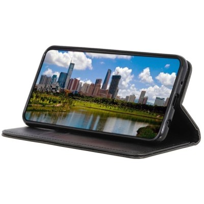 Google Pixel 9 Pro XL „Split“ чёрный кожаный чехол-книжка | Vacins.lv