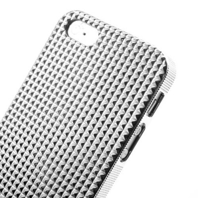 Balts stilīgs reljefa 3D Apple iPhone 5 apvalks / Vacins.lv