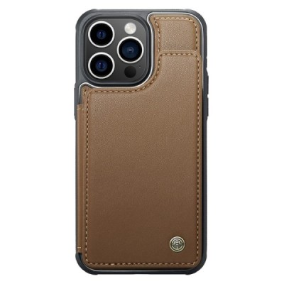Apple iPhone 15 Pro „CaseMe“ Wallet коричневый чехол | Vacins.lv