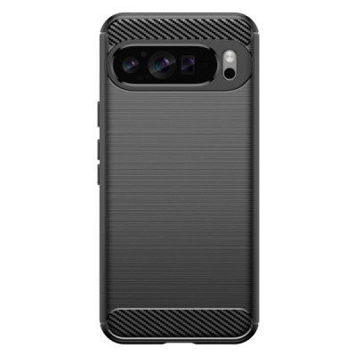 Твердый силиконовый чехол „Carbon“ (TPU) для Google Pixel 9 Pro XL чёрного цвета | Vacins.lv