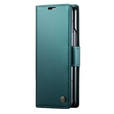 Samsung Galaxy Fold6 5G (SM-F956B) „CaseMe“ Leather открываемый зелёный кожаный чехол - книжка | Vacins.lv