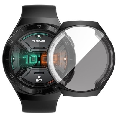 Жесткий силиконовый (ТПУ) чёрный чехол для смарт-часов Huawei Watch GT 2e | Vacins.lv
