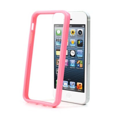 Apple iPhone 5 / 5S klasiskais rozs cieta silikona rāmis (sānu apmale, bamperis) / Vacins.lv