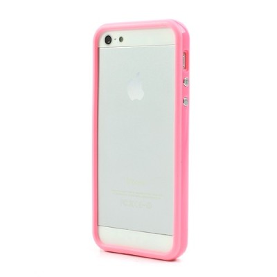 Apple iPhone 5 / 5S klasiskais rozs cieta silikona rāmis (sānu apmale, bamperis) / Vacins.lv