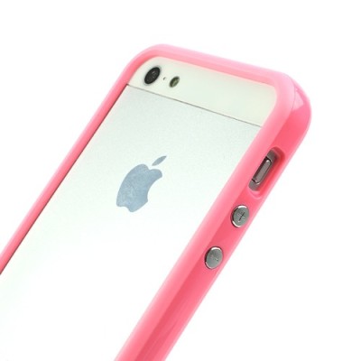 Apple iPhone 5 / 5S klasiskais rozs cieta silikona rāmis (sānu apmale, bamperis) / Vacins.lv