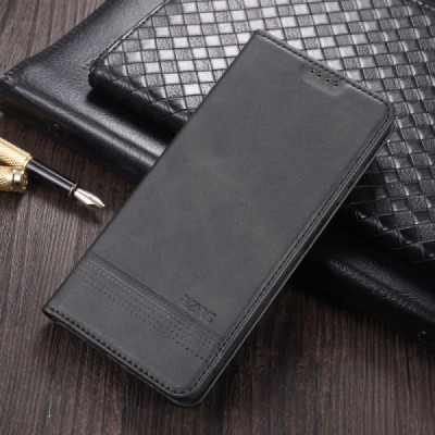 Xiaomi Poco X3 "AZNS" Retro ādas atvēramais melns maciņš (maks) | Vacins.lv