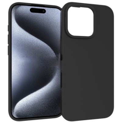 Твердый силиконовый чехол (TPU) для Apple iPhone 16 Pro Max, чёрного цвета | Vacins.lv