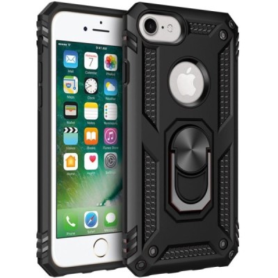"Kickstand" Apple iPhone 7, 8, SE 2020, SE 2022 усиленная защита – черный, чехол – вставка | Vacins.lv