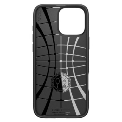 Apple iPhone 16 Pro "Spigen" Liquid Air melns cieta silikona apvalks | vacins.lv