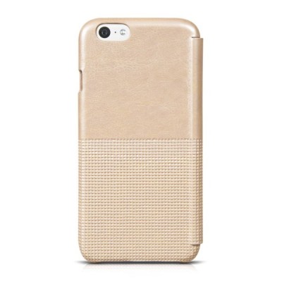 Greznais „HOCO“ Crystal Fashion sērijas ādas atvērams zelts Apple iPhone 6 (6s) futrālis / Vacins.lv