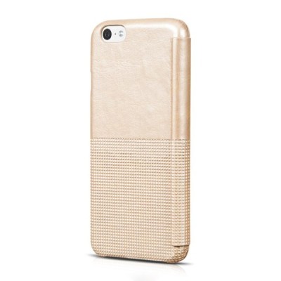 Greznais „HOCO“ Crystal Fashion sērijas ādas atvērams zelts Apple iPhone 6 (6s) futrālis / Vacins.lv