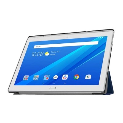 Lenovo Tab 4 10 Plus синий кожаный чехол-книжка (складной) | Vacins.lv
