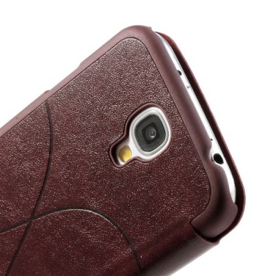 „Fimor“ Feitian Samsung Galaxy S4 i9505 sarkans ādas atvērams futrālis / Vacins.lv